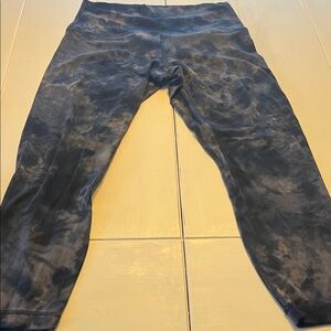 Lululemon/diamond dye leggings/black&brownish/6/great condition